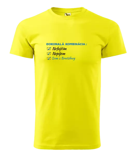 Pánske tričko Dokonalá kombinácia - nefajčím, nepijem, som z... 