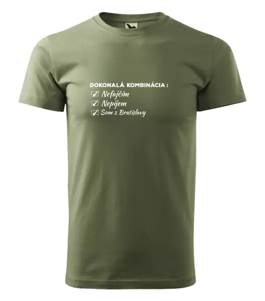 Pánske tričko Dokonalá kombinácia - nefajčím, nepijem, som z... 