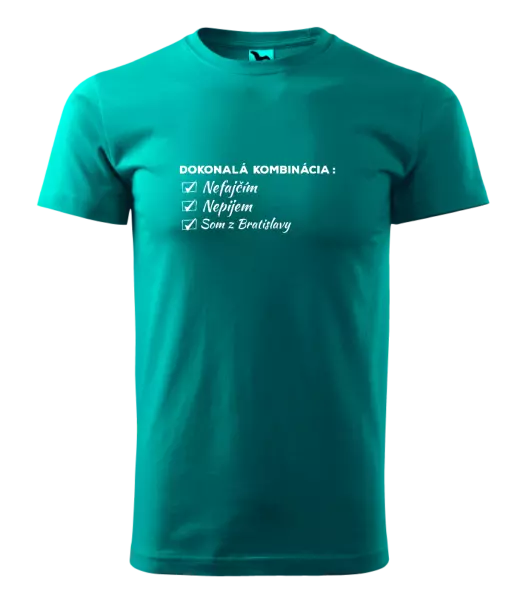 Pánske tričko Dokonalá kombinácia - nefajčím, nepijem, som z... 