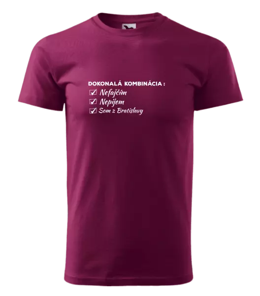 Pánske tričko Dokonalá kombinácia - nefajčím, nepijem, som z... 
