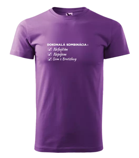 Pánske tričko Dokonalá kombinácia - nefajčím, nepijem, som z... 