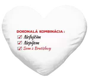 Vankúš Dokonalá kombinácia - nefajčím, nepijem, som z... 