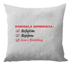 Vankúš Dokonalá kombinácia - nefajčím, nepijem, som z... 