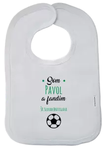 Detský podbradník Fandím futbalu s menom