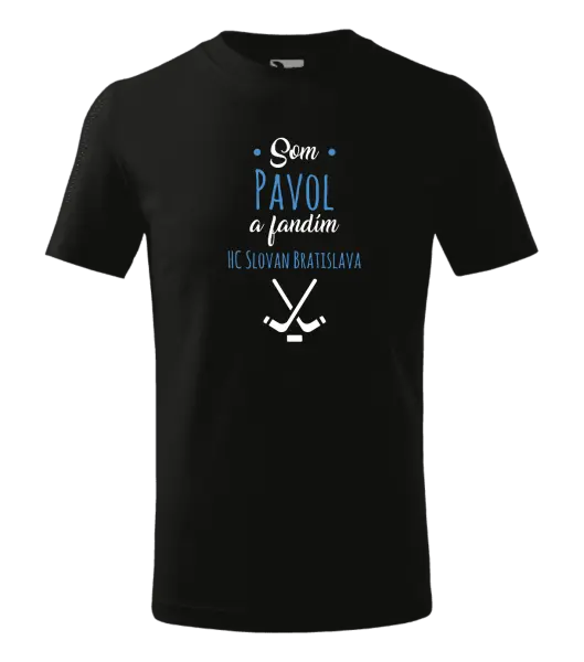 Detské tričko Fandím hokeju s menom