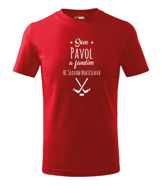 Detské tričko Fandím hokeju s menom