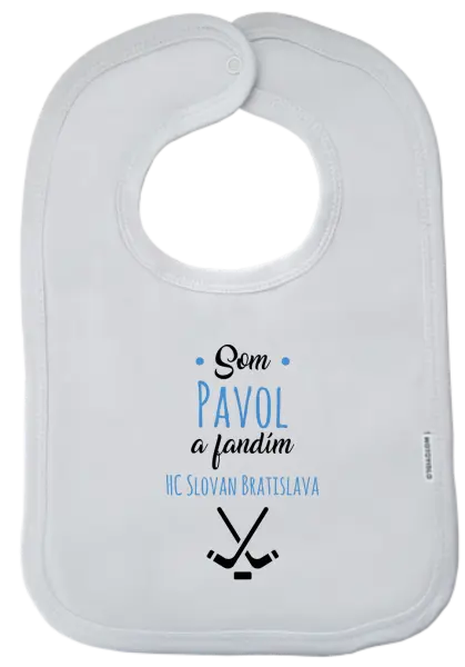 Detský podbradník Fandím hokeju s menom