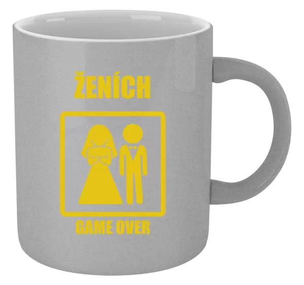 Hrnček metalický Game over  - ženích 