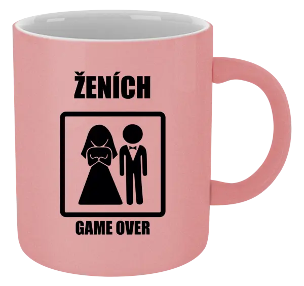 Hrnček metalický Game over  - ženích 