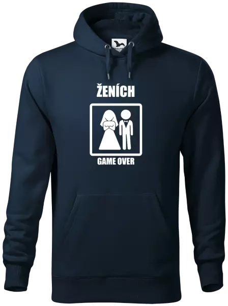 Pánska mikina Game over  - ženích 