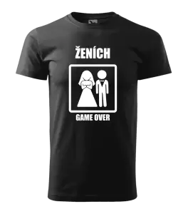 Pánske tričko Game over  - ženích 