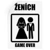 Samolepka Game over - ženích