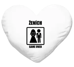 Vankúš Game over  - ženích 
