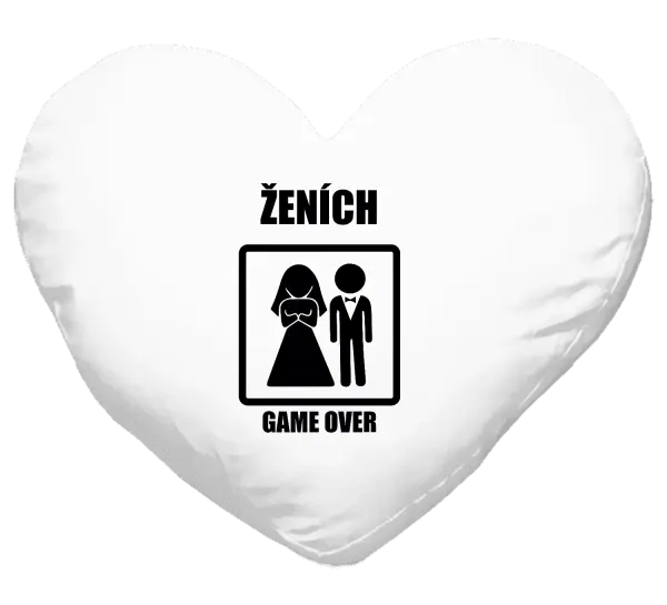 Vankúš Game over  - ženích 