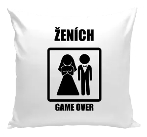 Vankúš Game over  - ženích 