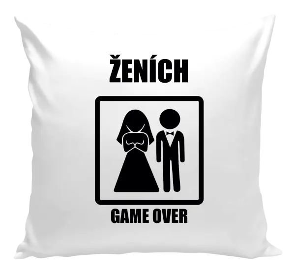 Vankúš Game over  - ženích 