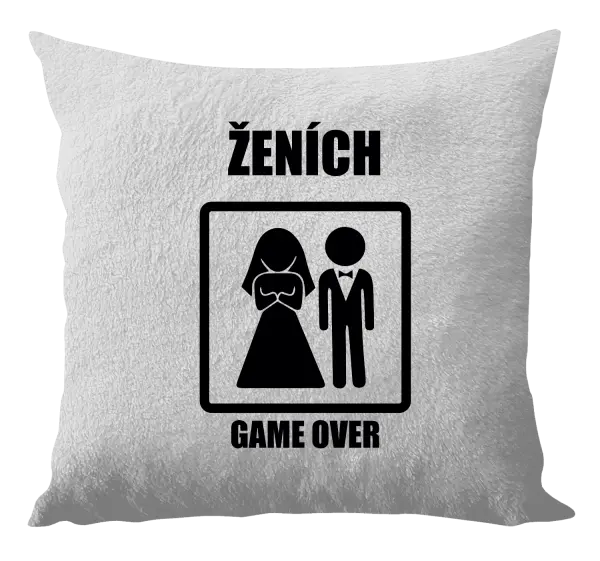 Vankúš Game over  - ženích 