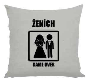 Vankúš Game over  - ženích 