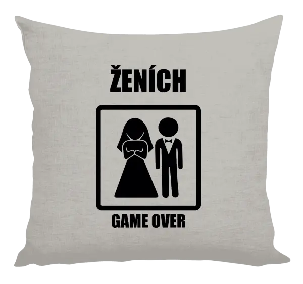 Vankúš Game over  - ženích 