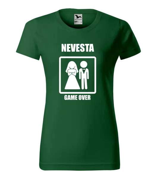 Dámske tričko Game over - nevesta