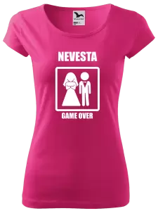 Dámske tričko Game over - nevesta