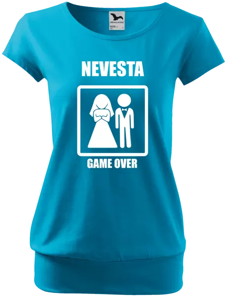 Dámske tričko Game over - nevesta