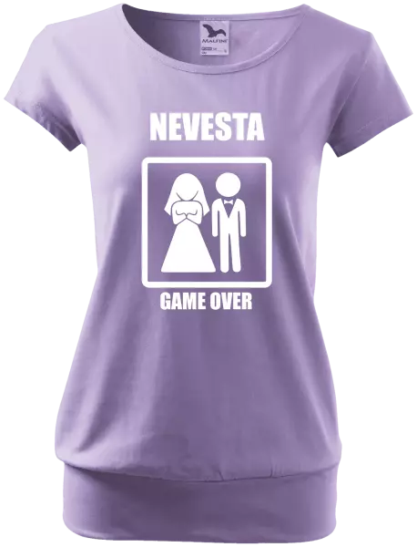 Dámske tričko Game over - nevesta