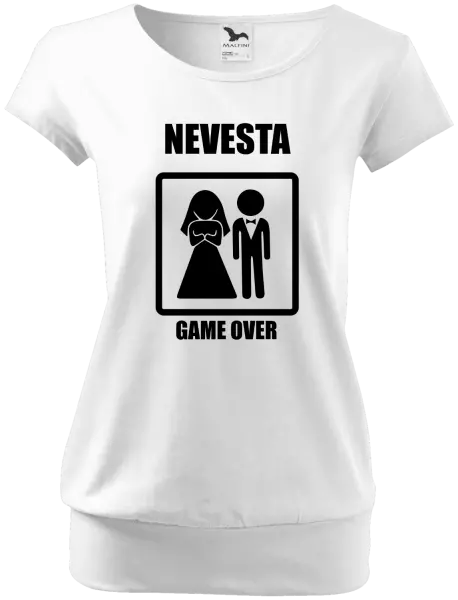 Dámske tričko Game over - nevesta
