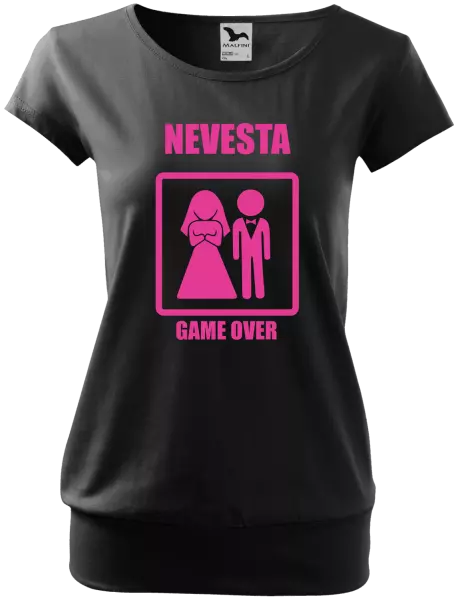 Dámske tričko Game over - nevesta