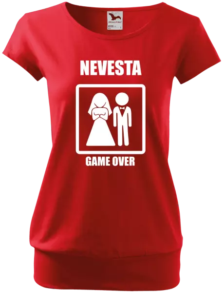 Dámske tričko Game over - nevesta