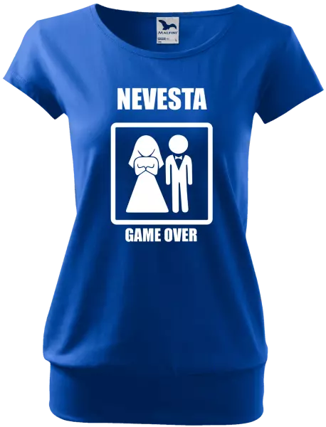 Dámske tričko Game over - nevesta