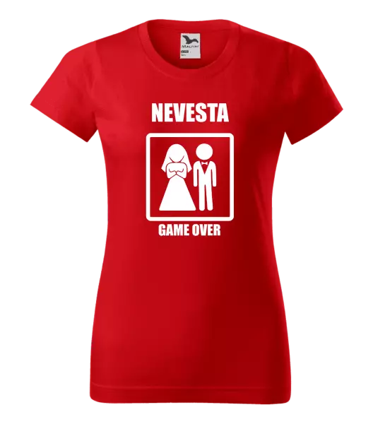 Dámske tričko Game over - nevesta