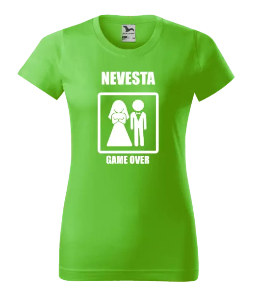 Dámske tričko Game over - nevesta