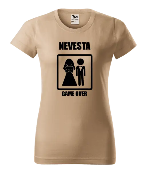 Dámske tričko Game over - nevesta