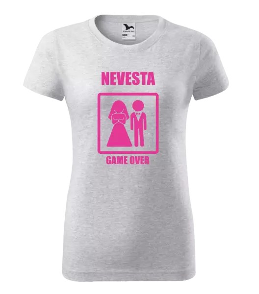 Dámske tričko Game over - nevesta