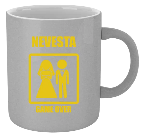 Hrnček metalický Game over - nevesta