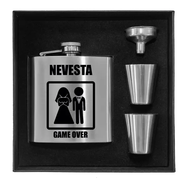 Ploskačka v krabičke Game over - nevesta