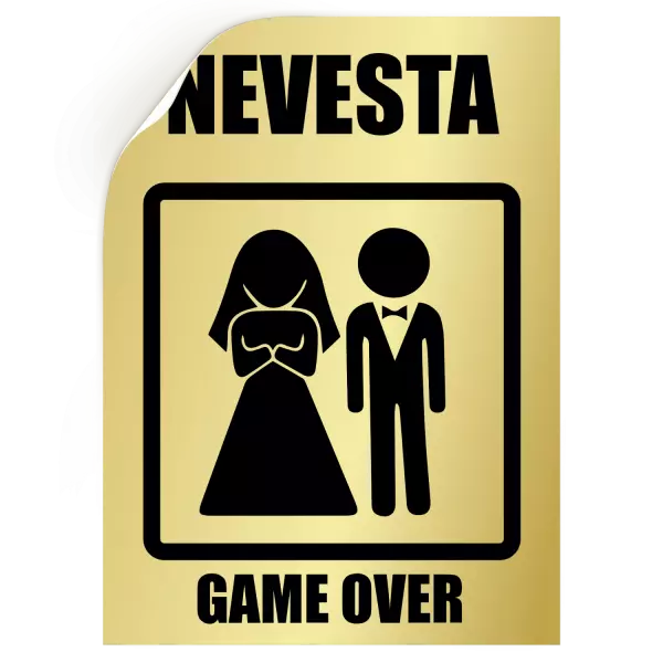 Samolepka Game over - nevesta