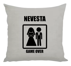 Vankúš Game over - nevesta