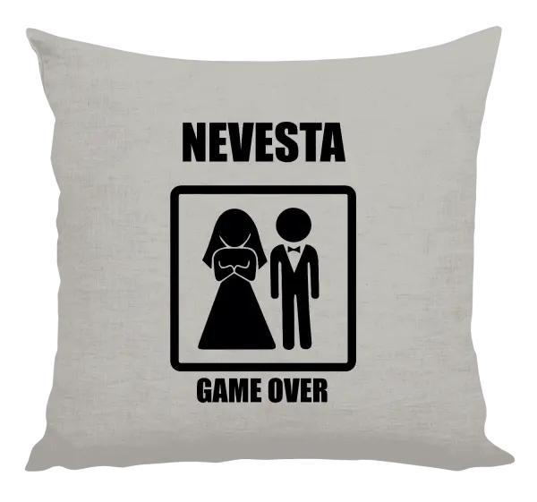 Vankúš Game over - nevesta