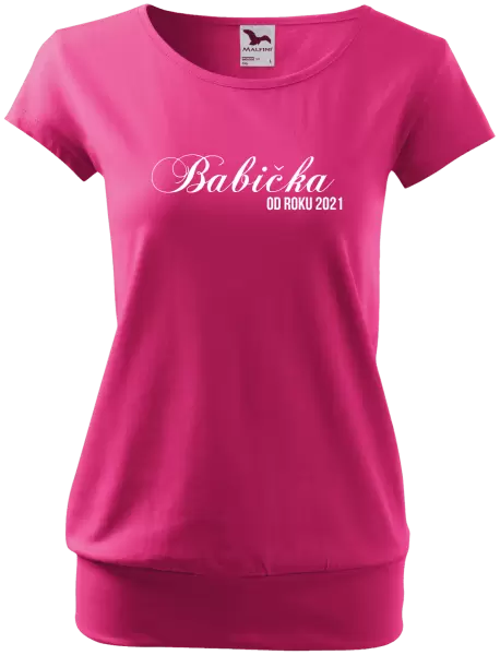 Dámske tričko Babička od roku ... 