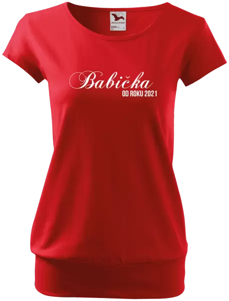 Dámske tričko Babička od roku ... 