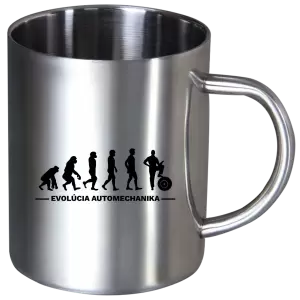 Nerezový hrnček Evolúcia - automechanik 