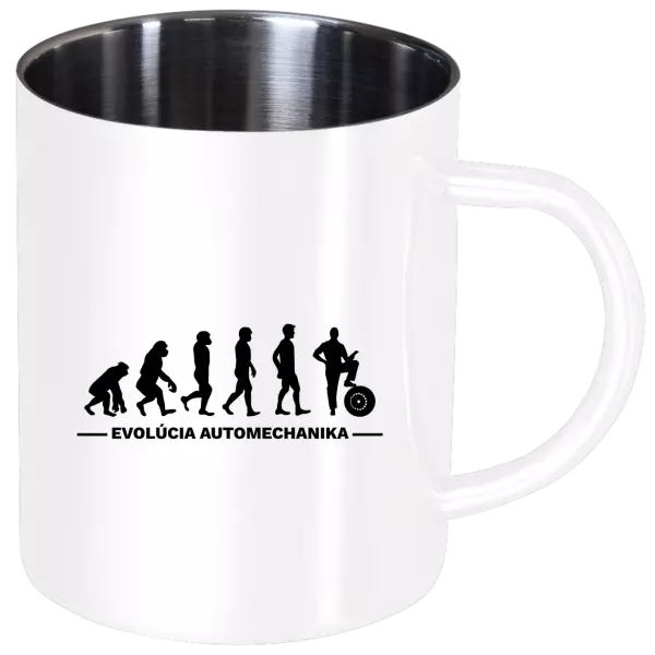 Nerezový hrnček Evolúcia - automechanik 