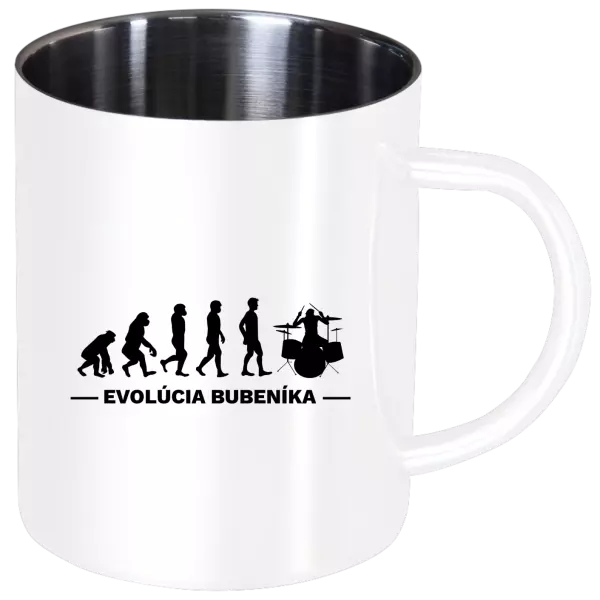 Nerezový hrnček Evolúcia - bubeník