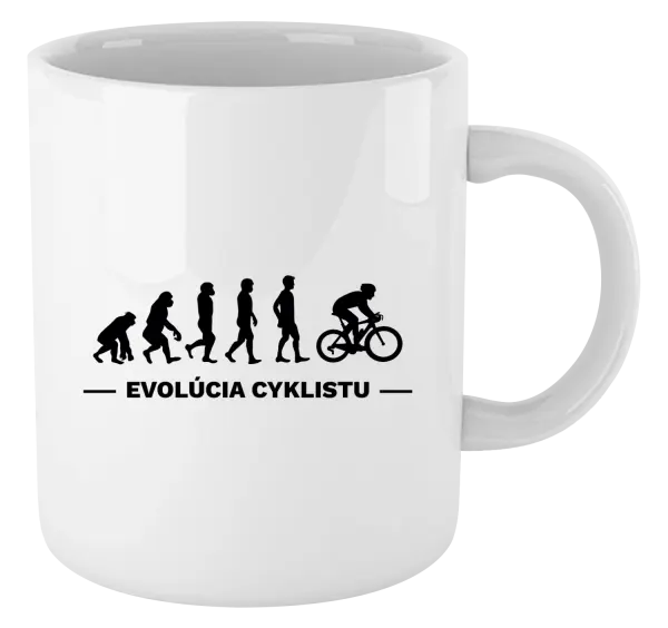 Hrnček Evolúcia - cyklista