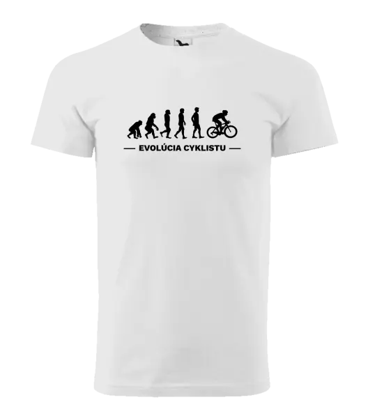 Pánske tričko Evolúcia - cyklista
