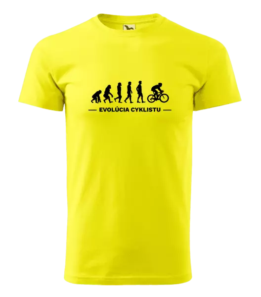 Pánske tričko Evolúcia - cyklista