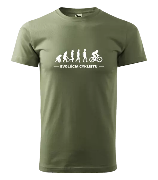 Pánske tričko Evolúcia - cyklista