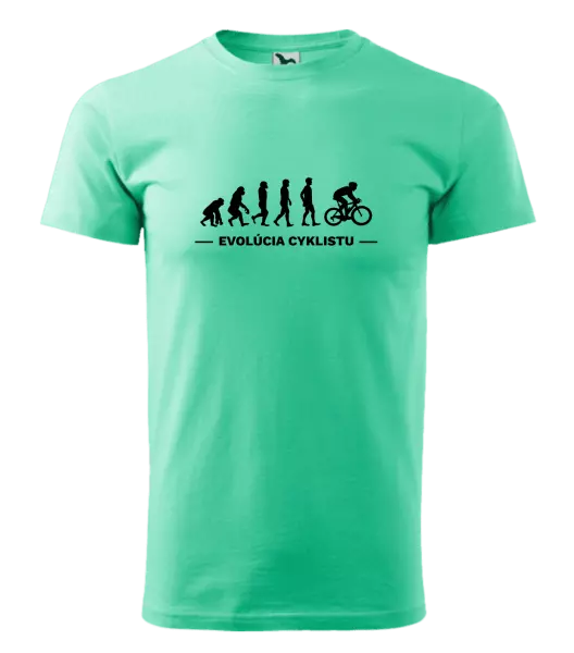 Pánske tričko Evolúcia - cyklista